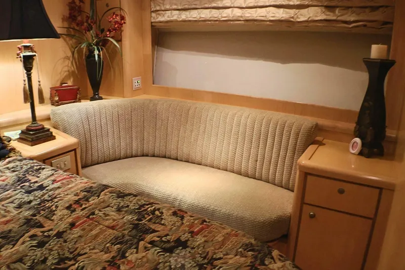 Slide: The Image of Luxurious interior of 2001 Donzi 73 Sport Yacht with elegant seating and decor. - 28