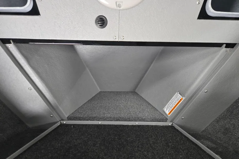Slide: The Image of Interior view of 2026 Princecraft Sport 175 boat, featuring gray textured surfaces. - 22