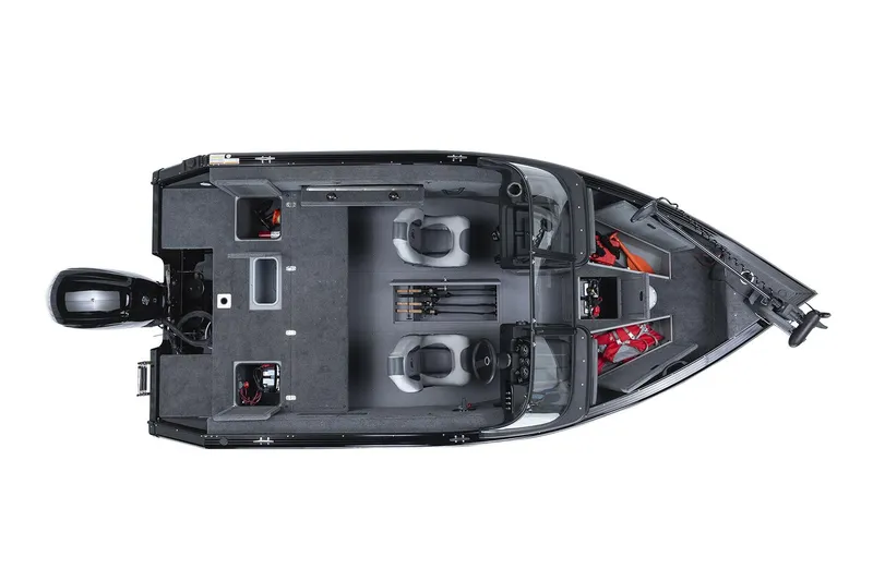 Slide: The Image of Manufacturer Provided Image: 2025 Princecraft Sport 175 MAX boat, top view, showcasing seating and storage layout. - 4