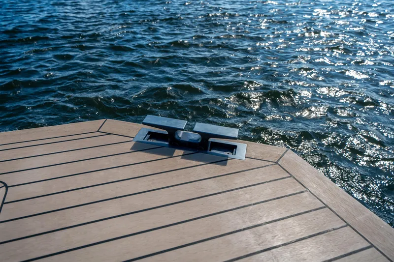 Slide: The Image of 2022 Vanquish Yachts VQ45 deck detail with ocean view. - 15