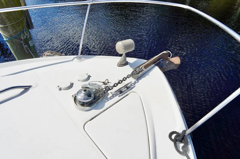 Slide: The Image of Bow of 2000 Sea Ray 280 Sundancer with anchor and winch system. - 2