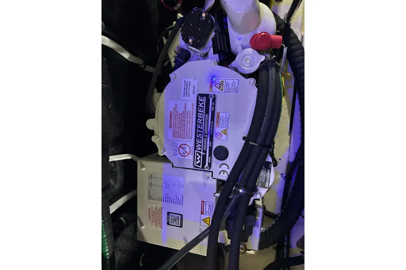 Slide: The Image of Engine compartment of 2021 Chaparral 347 SSX with Westerbeke generator. - 60