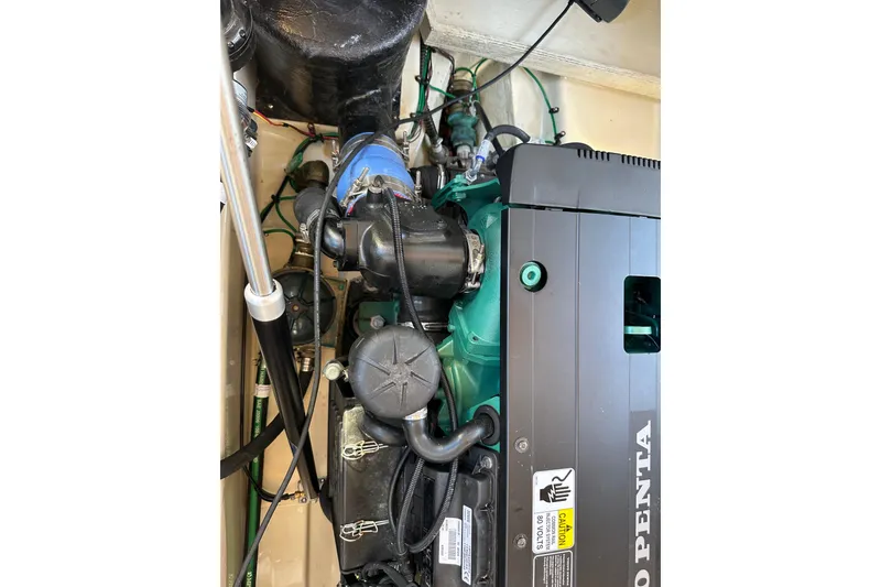 Slide: The Image of Engine compartment of 2020 Ranger Tugs R-29 with Volvo Penta engine. - 46