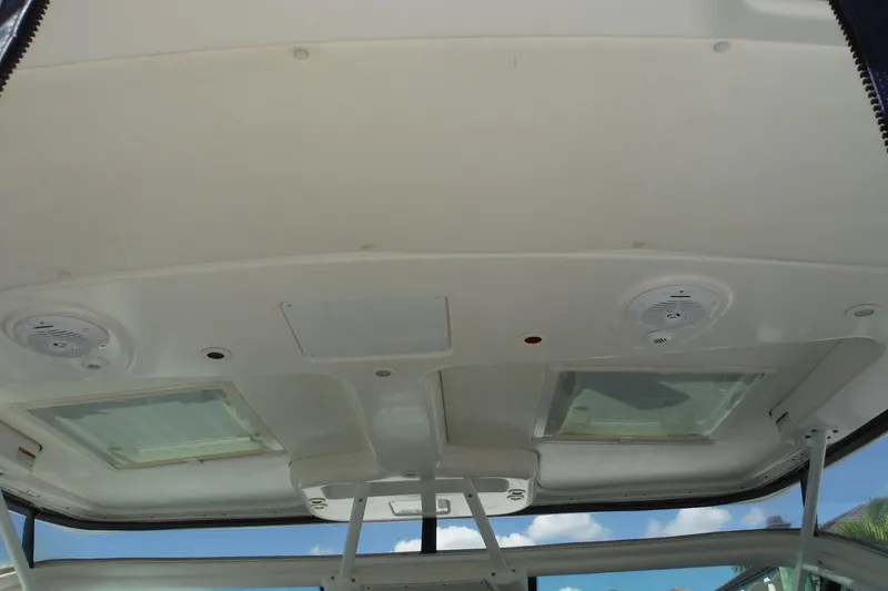 Slide: The Image of 2007 Tiara Yachts 3600 Open cabin ceiling with skylights and speakers. - 39