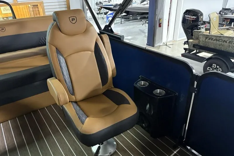 Slide: The Image of Luxurious seating in 2026 Premier 230 Sunsation RL boat interior. - 21