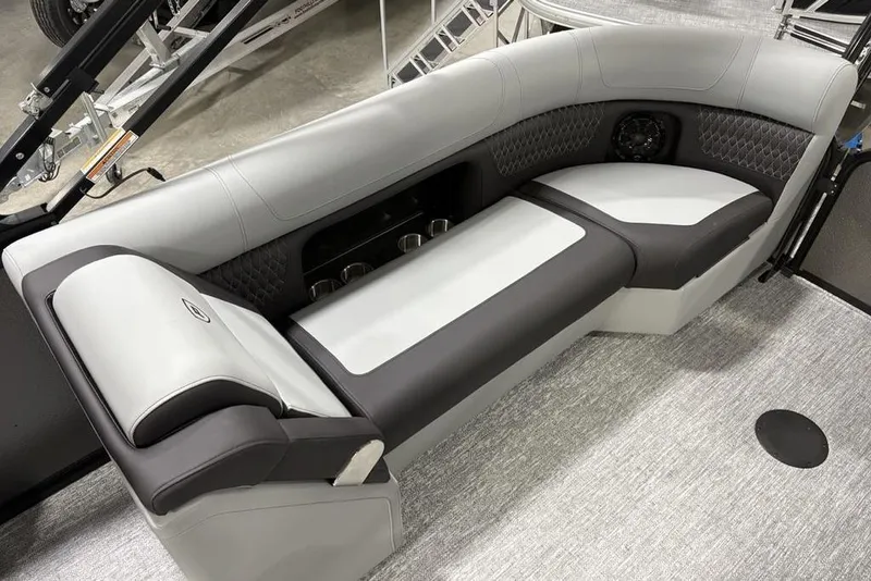 Slide: The Image of Luxurious seating in 2026 Premier 230 Solaris RF boat, featuring sleek design and premium materials. - 23