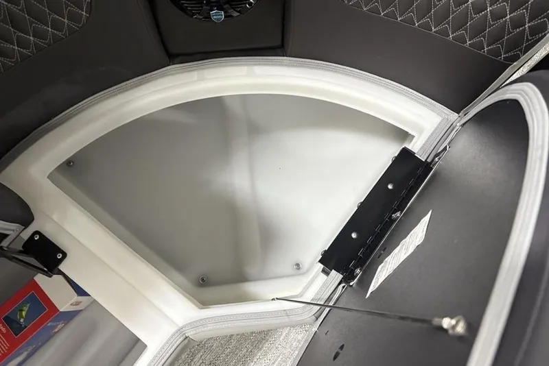 Slide: The Image of Interior detail of 2026 Premier 230 Solaris RF boat, featuring sleek design and modern materials. - 28