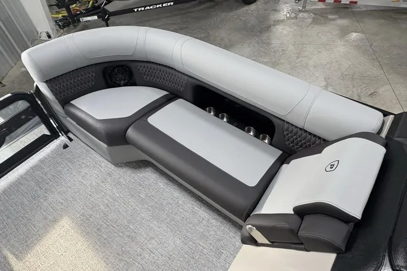 Slide: The Image of 2026 Premier 230 Solaris RF boat interior with sleek, modern seating design. - 8