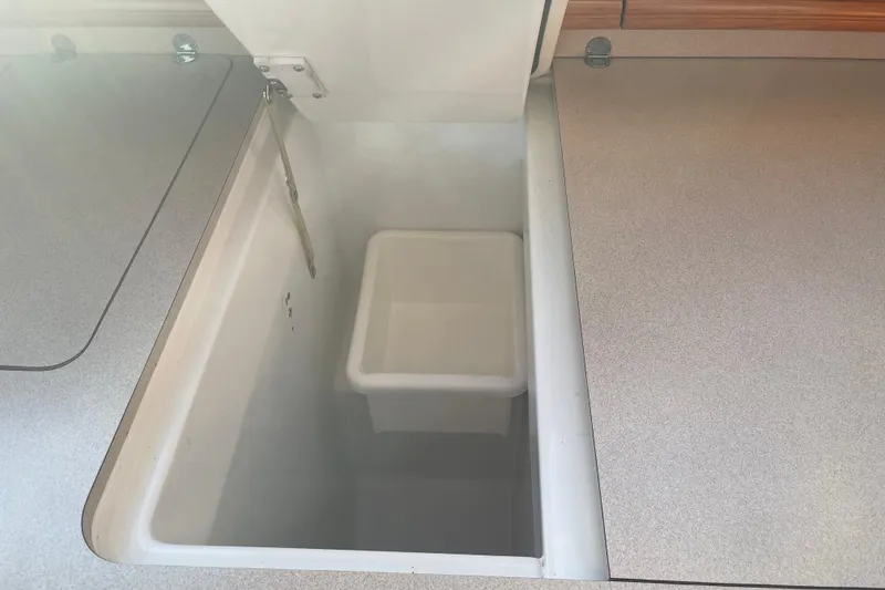 Slide: The Image of Storage compartment on Jeanneau Sun Odyssey 43 DS yacht, 2003 model. - 32