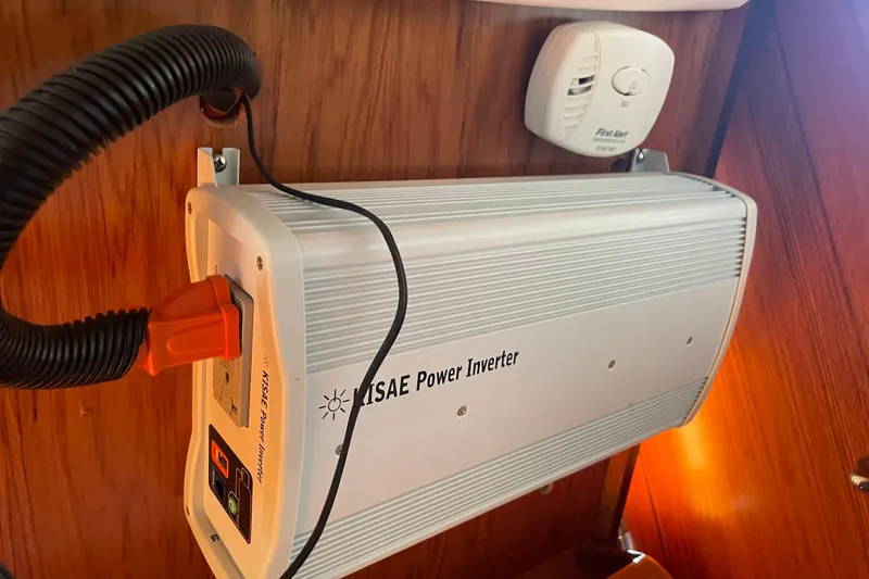 Slide: The Image of KISAE power inverter installed on Jeanneau Sun Odyssey 43 DS, 2003 model. - 45