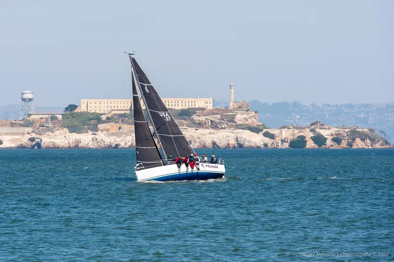 Slide: The Image of Sailboat J/88 (2014) cruising near Alcatraz Island, San Francisco Bay. - 28