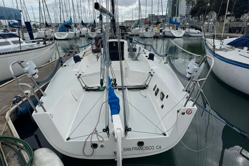 Slide: The Image of 2014 J Boats J/88 sailboat docked in a marina, San Francisco, CA. - 3