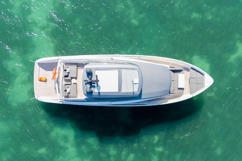 Slide: The Image of Luxurious interior of 2019 Sanlorenzo SX76 yacht with elegant wood finishes and modern design. - 17