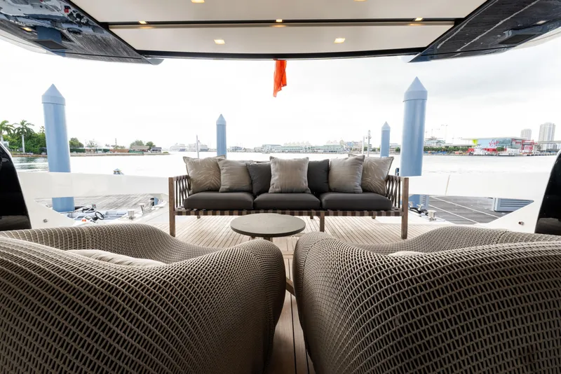 Slide: The Image of Luxurious bathroom on 2019 Sanlorenzo SX76 yacht with modern fixtures and elegant design. - 22