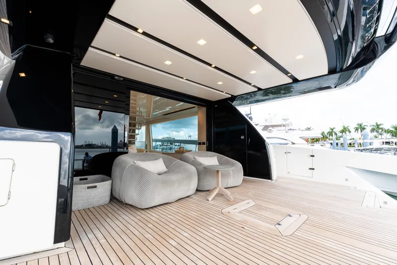 Slide: The Image of Luxurious bathroom in 2019 Sanlorenzo SX76 yacht, featuring modern fixtures and elegant design. - 24