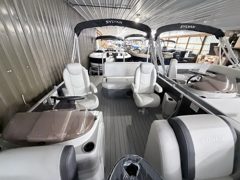 Slide: The Image of Interior view of 2026 Sylvan Mirage 820 CLZ DH pontoon boat. - 13
