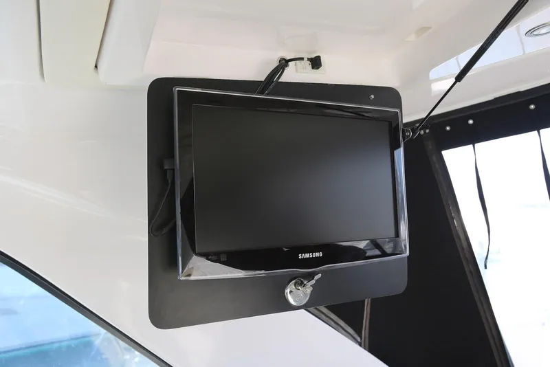 Slide: The Image of Samsung TV mounted inside 2012 Regal 35 Sport Coupe boat. - 11