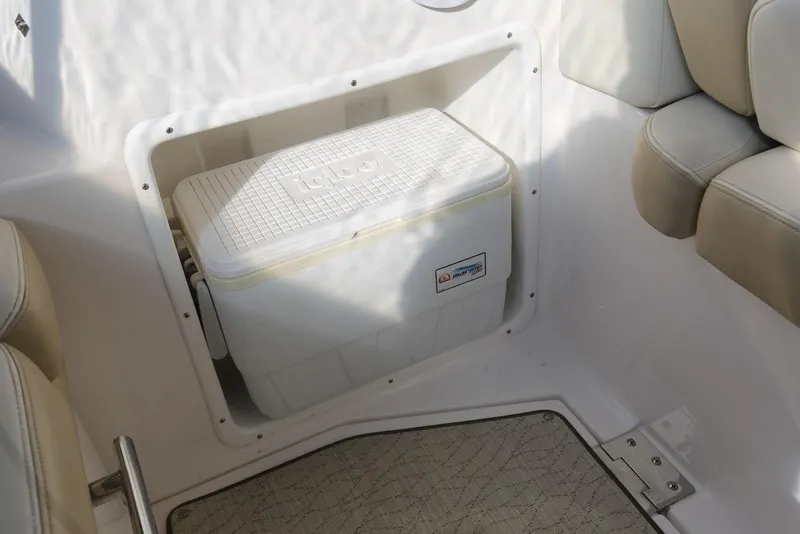 Slide: The Image of Built-in cooler on 2012 Regal 35 Sport Coupe boat interior. - 24
