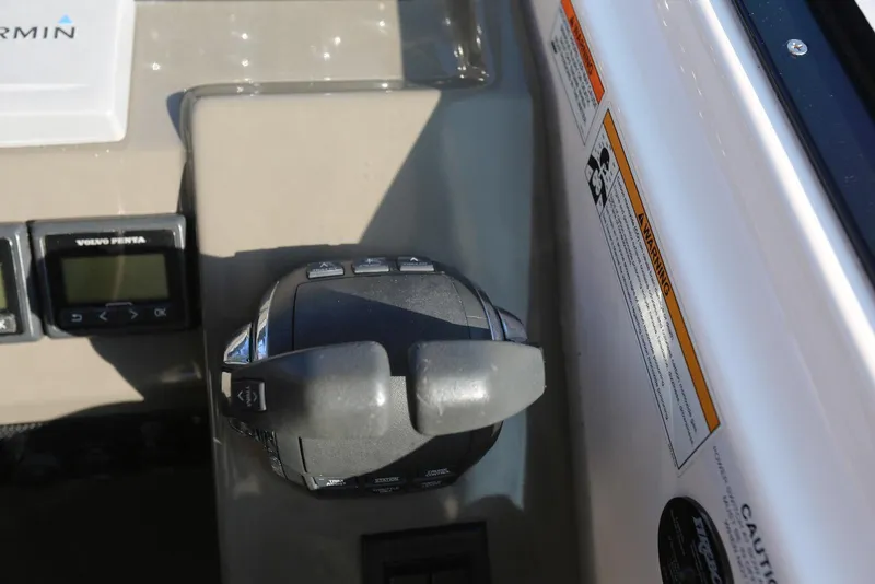 Slide: The Image of Control panel of a 2012 Regal 35 Sport Coupe with Volvo Penta throttle. - 36