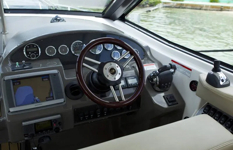 Slide: The Image of 2012 Regal 35 Sport Coupe boat docked, named "Ciao Bella," New Rochelle, NY. - 4