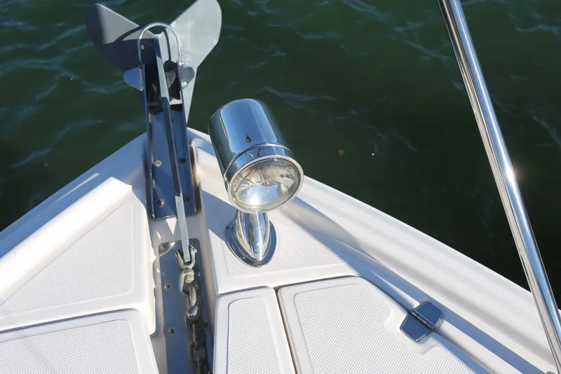 Slide: The Image of Bow of 2012 Regal 35 Sport Coupe with anchor and spotlight. - 66