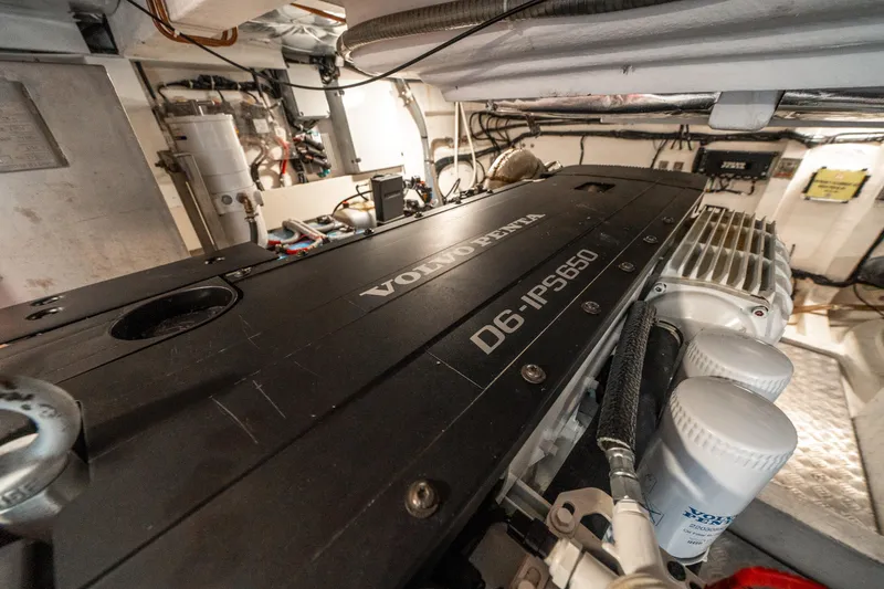 Slide: The Image of Engine room of 2023 Pardo Yachts 43 featuring Volvo Penta D6-IPS650 engine. - 38
