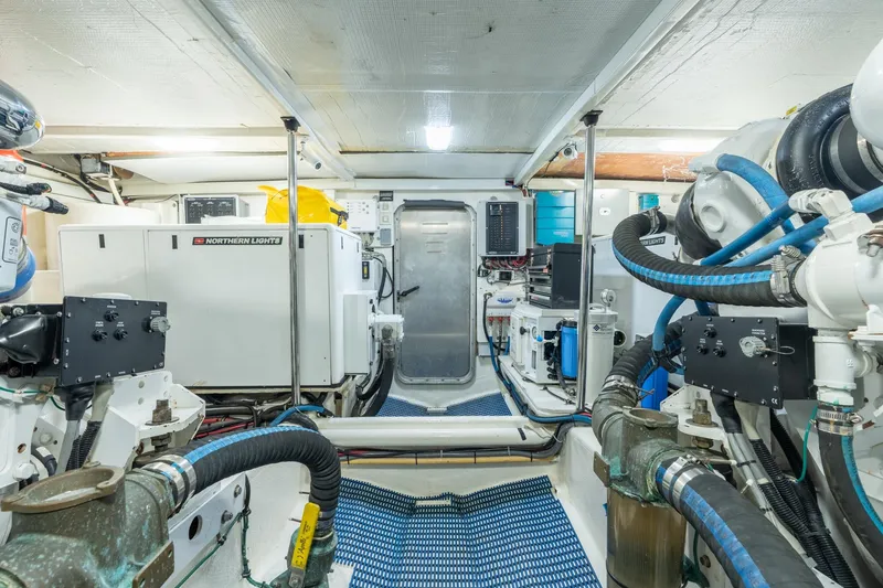Slide: The Image of Engine room of 2009 Pacific Mariner 65 Motoryacht with Northern Lights generator. - 59
