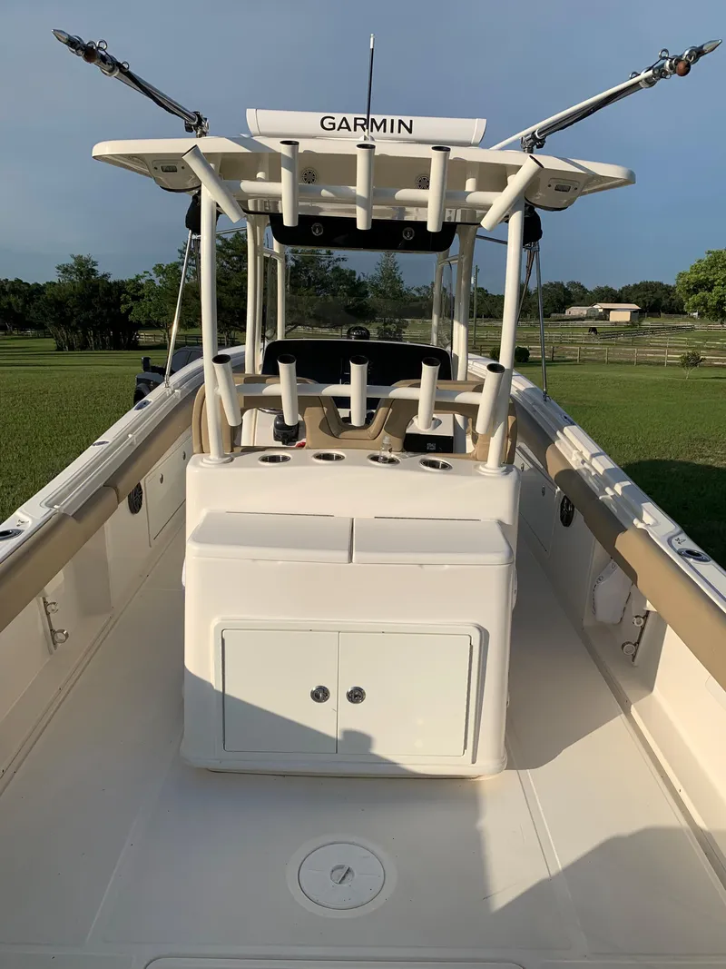 Slide: The Image of 2016 Key West 351 Billistic boat interior with Garmin equipment. - 15