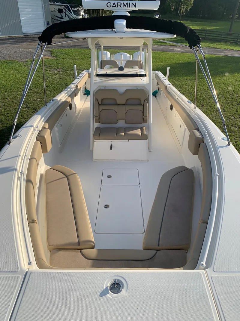 Slide: The Image of 2016 Key West 351 Billistic boat with spacious seating and Garmin navigation. - 31