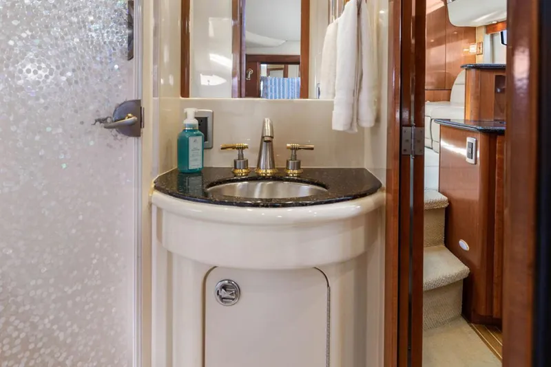 Slide: The Image of Luxurious bathroom in 2008 Meridian 408 Motoryacht with elegant sink and modern fixtures. - 41