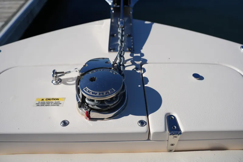 Slide: The Image of 2024 Grady-White Fisherman 236 boat anchor system with Lewmar windlass. - 40