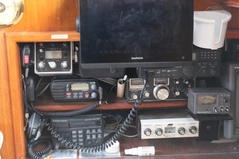 Slide: The Image of Navigation and communication equipment on a 1979 Spencer Yachts 53 boat. - 20