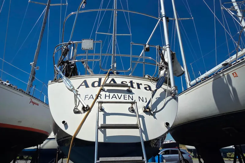 Slide: The Image of 1986 Sabre 34 sailboat "Ad Astra" docked in Fair Haven, NJ. - 34