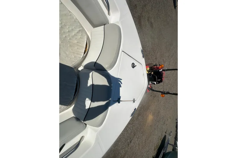 Slide: The Image of 2023 Sea Fox 228 Commander boat interior with seating and deck view. - 45