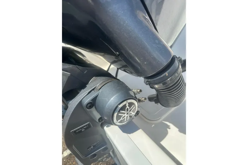 Slide: The Image of Close-up of Yamaha engine on 2023 Sea Fox 228 Commander boat. - 58