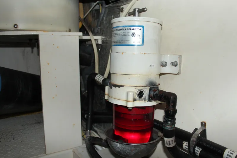 Slide: The Image of Fuel-water separator in 2005 Rampage 38 Express engine room. - 37