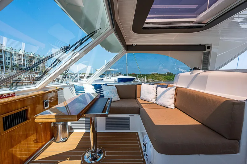 Slide: The Image of Luxurious bedroom interior of 2014 Maritimo 470 Offshore Convertible yacht. - 17