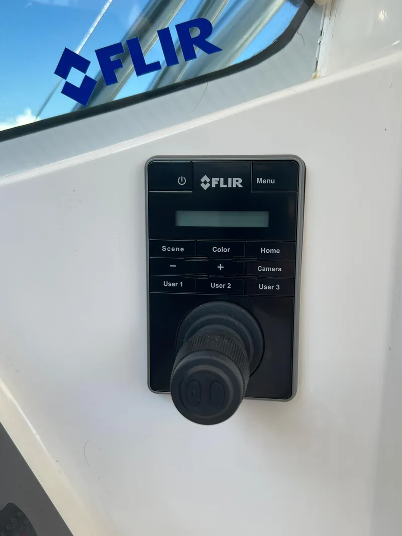 Slide: The Image of Security camera and speaker on 2014 Maritimo 470 Offshore Convertible yacht. - 27