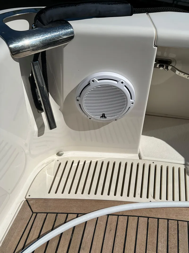 Slide: The Image of Engine compartment of 2014 Maritimo 470 Offshore Convertible yacht, showcasing mechanical components. - 36