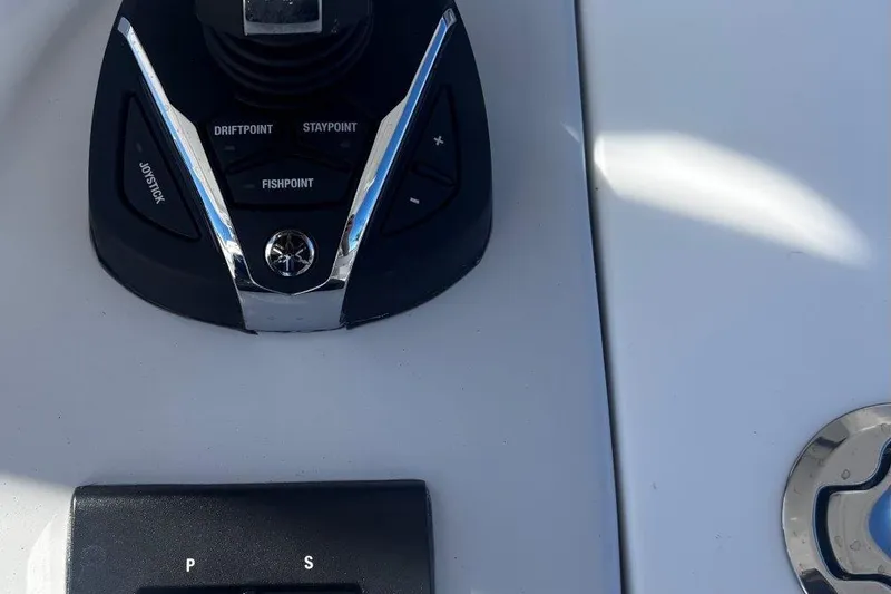 Slide: The Image of Joystick control panel on 2026 Tidewater 302 CC Adventure boat. - 43