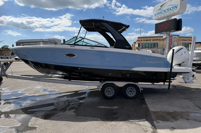 The Image of 2024 Chaparral 270 OSX boat on trailer at Erickson Marine dealership. - 0