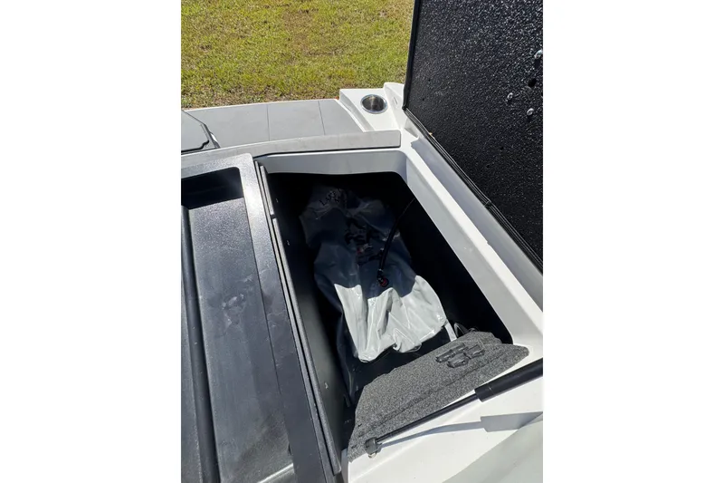 Slide: The Image of Engine compartment of 2023 Axis T220 boat, showcasing wiring and components. - 31