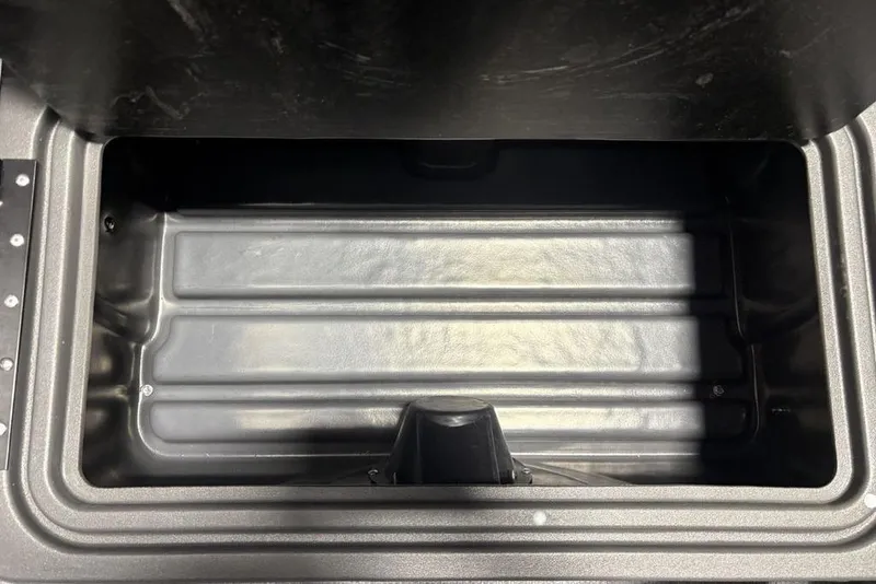 Slide: The Image of Empty storage compartment in 2026 Sun Tracker PARTY BARGE® 20 DLX boat. - 33