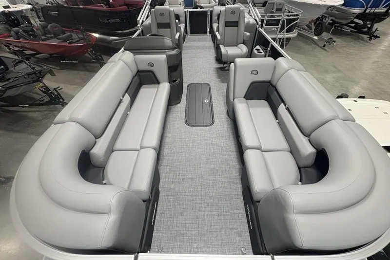 Slide: The Image of 2026 Sun Tracker Party Barge 22 XP3 with spacious seating and modern design. - 33