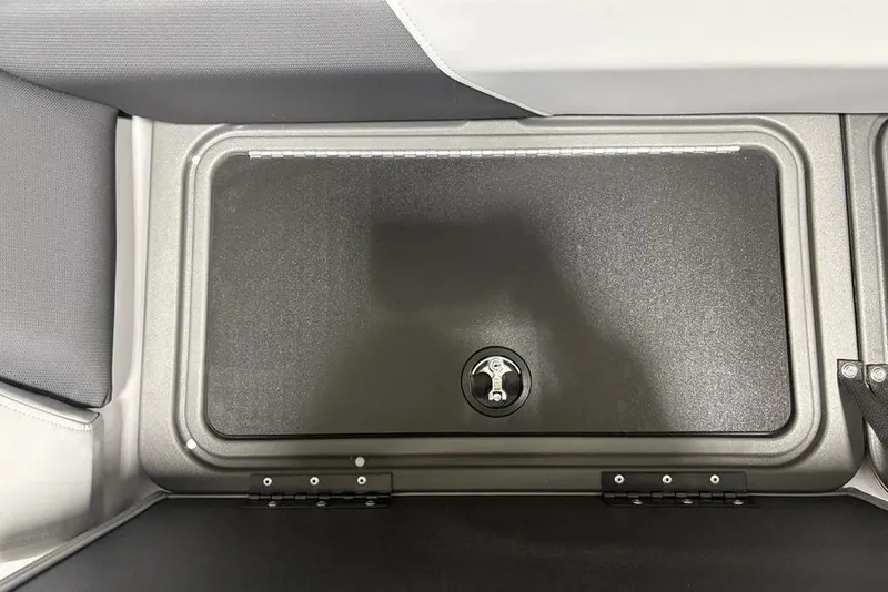 Slide: The Image of Storage compartment on 2026 Sun Tracker Party Barge 22 XP3 boat. - 35