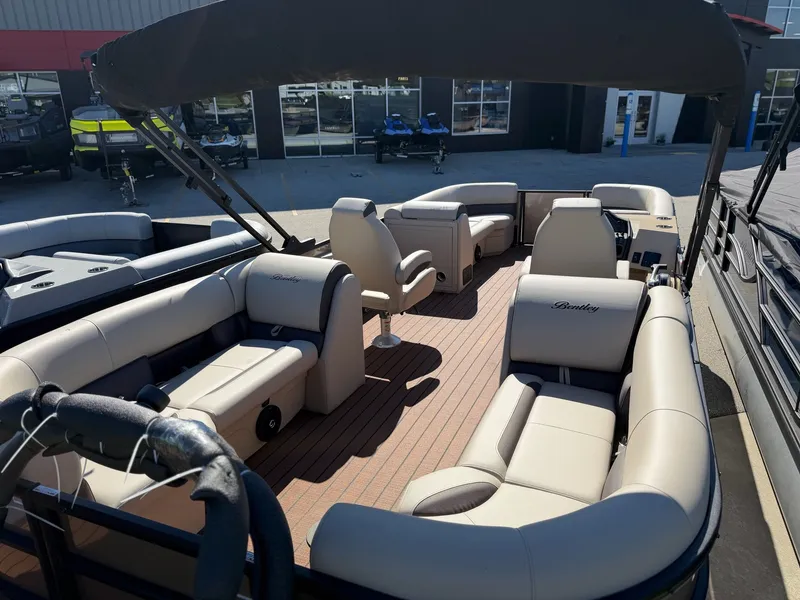 Slide: The Image of Interior view of 2026 Bentley Pontoons Legacy 240 Navigator. - 4