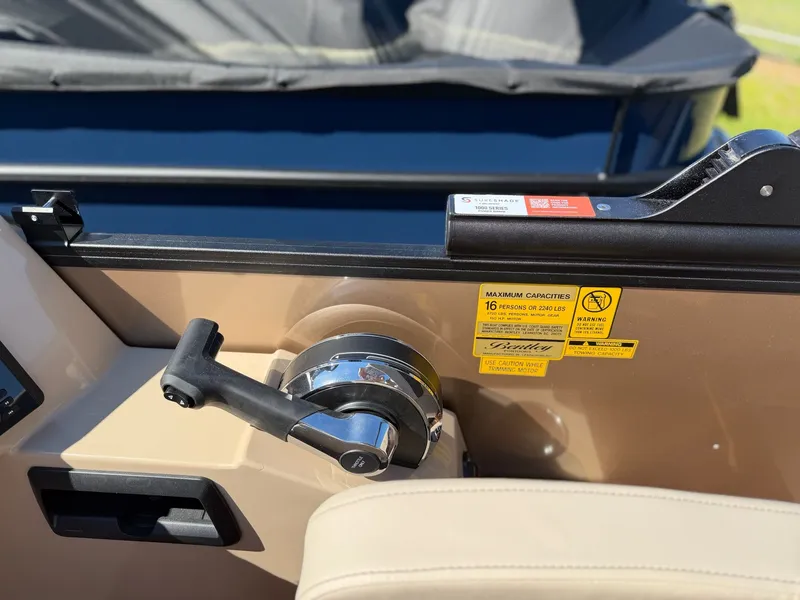 Slide: The Image of Control console of Bentley Pontoons Legacy 240 Navigator 2026. - 9