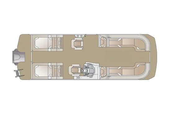Slide: The Image of Manufacturer Provided Image: Top view of 2020 Crest Caribbean RS 250 SLRC boat layout. - 35