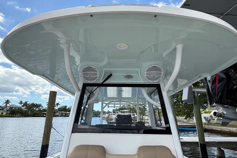 Slide: The Image of 2023 Sea Pro 320 DLX Offshore boat with sleek design and modern features. - 72