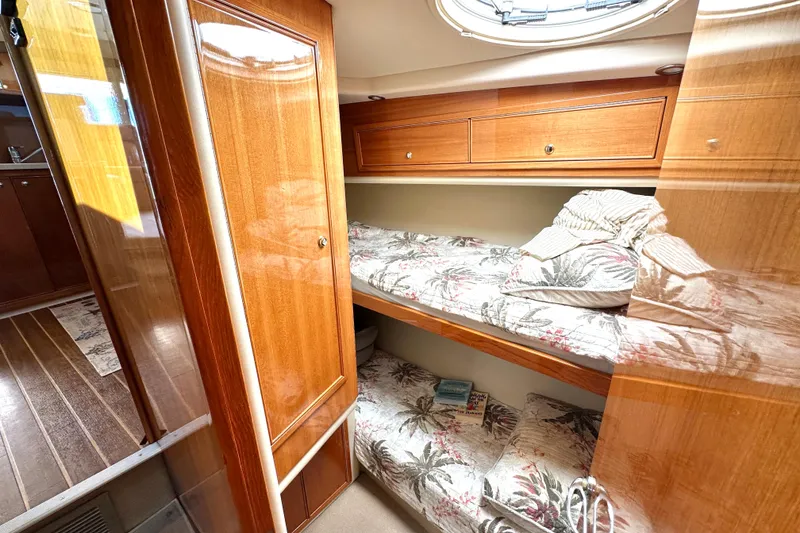 Slide: The Image of Luxurious 2005 Riviera 47 Open Flybridge yacht interior with modern kitchen amenities. - 12